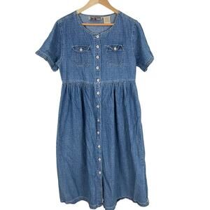 Erika Casuals Dot Short Sleeve Dress Vintage Prairie HouseWive Size Large